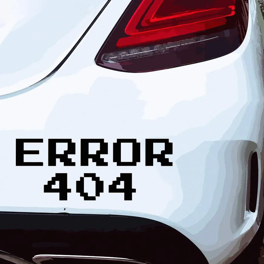 Error 404 Pixel Font Car Stick - Tech Trend Accessories 评论和价格