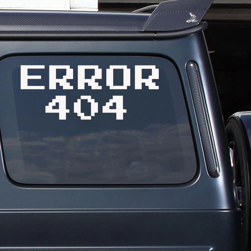 Error 404 Pixel Font Car Stick - Tech Trend Accessories 评论和价格